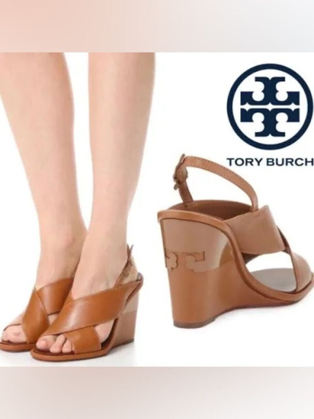 Tory Burch Gabrielle leather wedge sandals